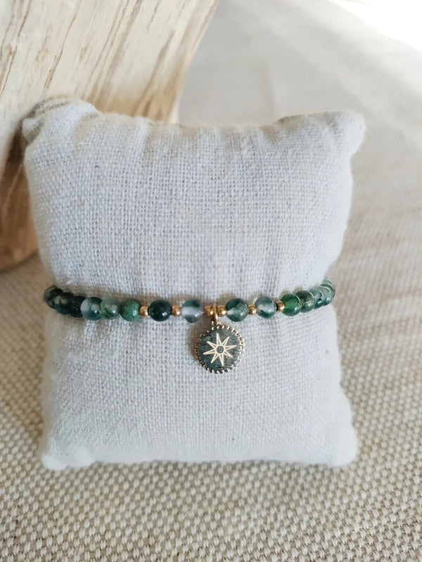 Bracelet harmonie Agate Mousse