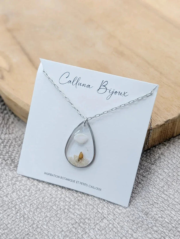 Collier goutte coquillage