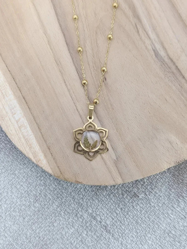 COLLIER MANDALA fougère