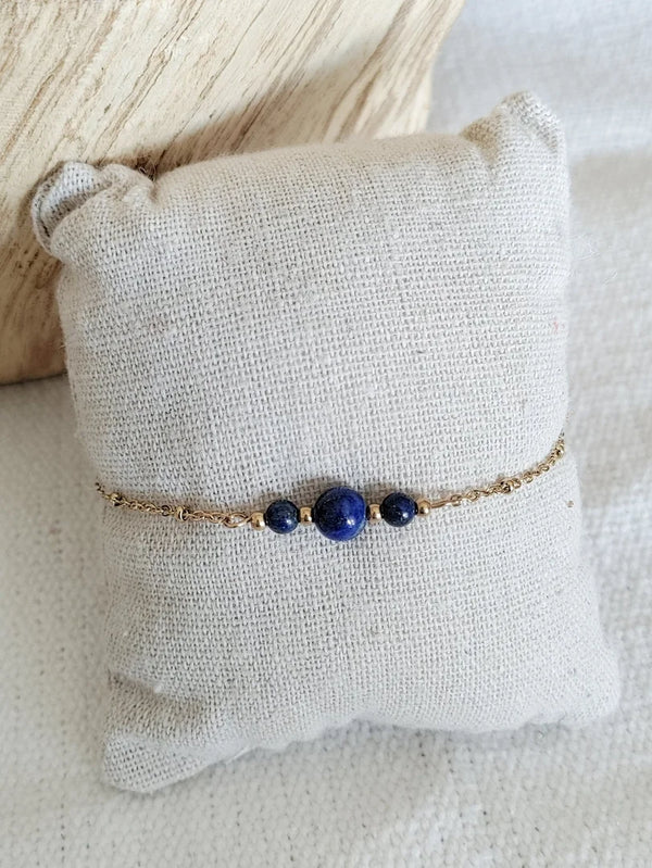 Bracelet en lapis-lazuli