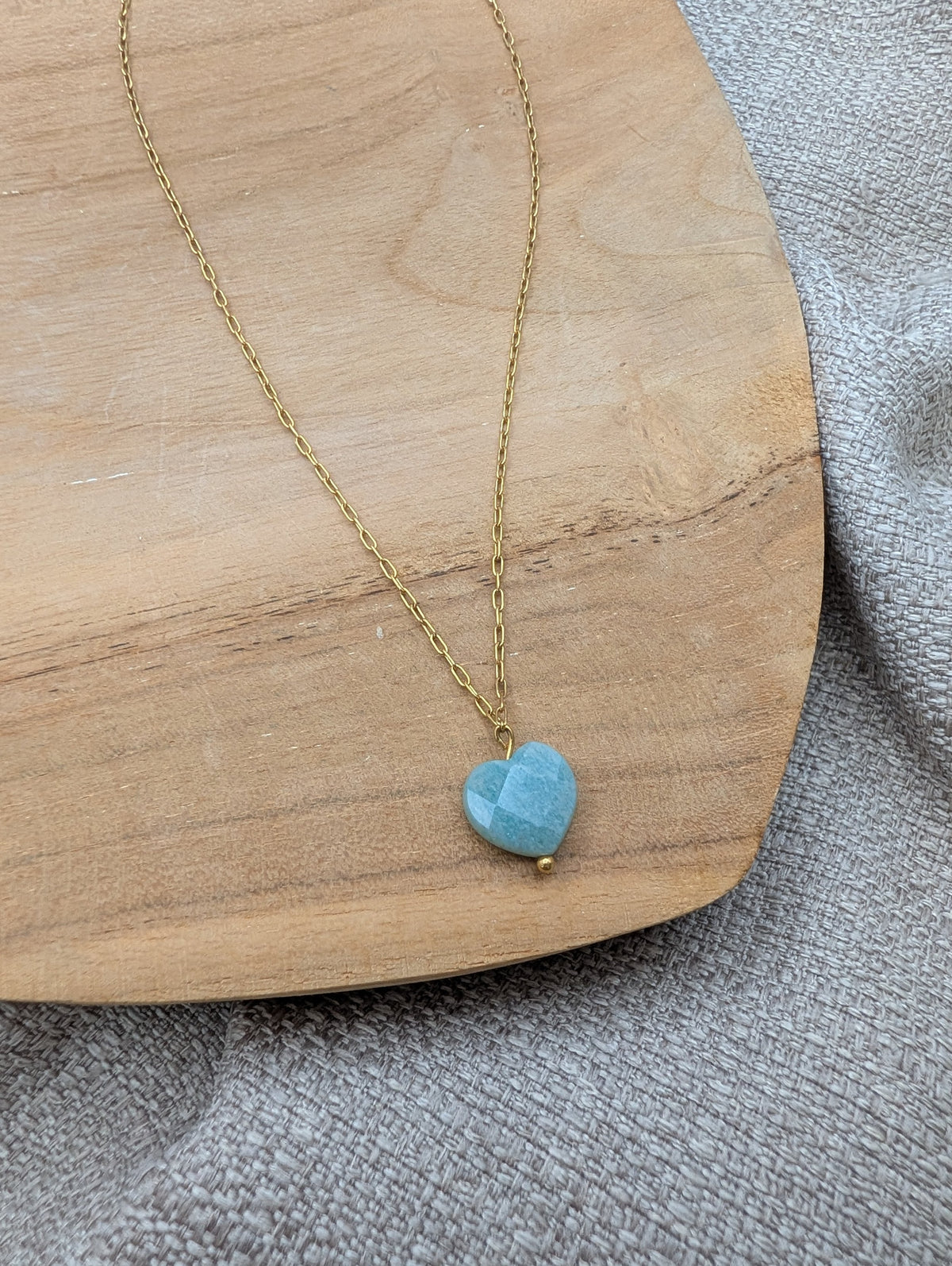 Collier amazonite coeur symbiose