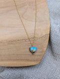 Collier labradorite coeur symbiose