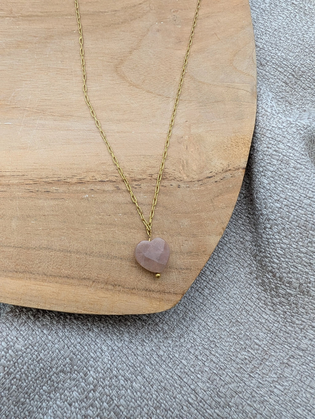 Collier pierre de soleil coeur symbiose