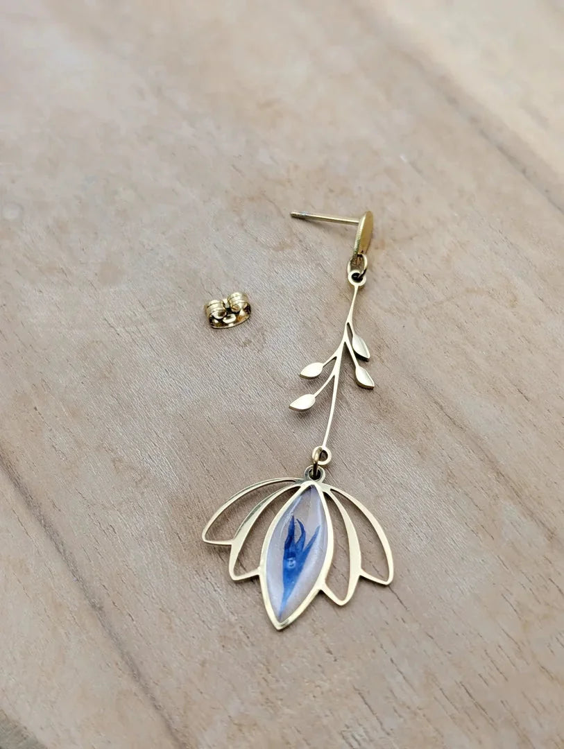 Boucle lotus bleuet