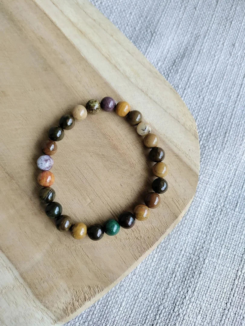 Bracelet aura Jaspe Océan