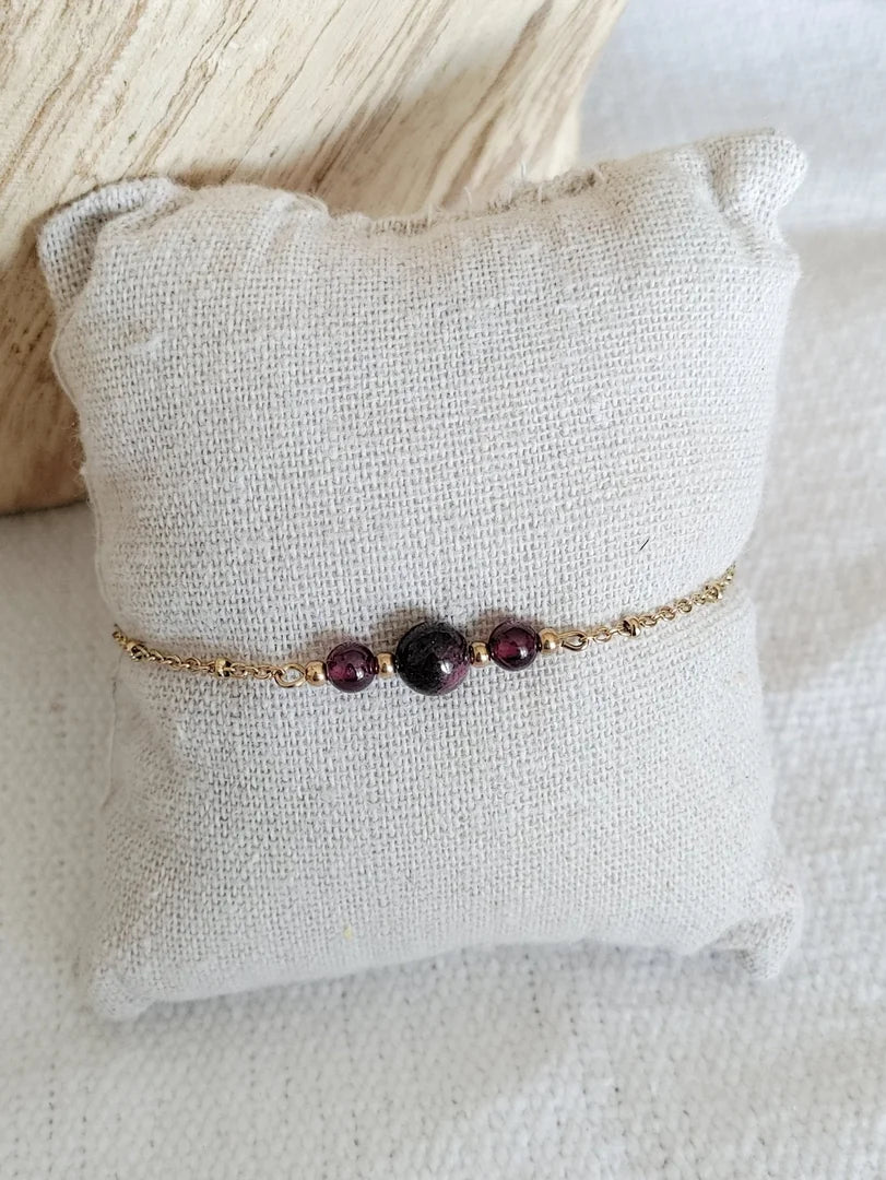 Bracelet Capricorne - Grenat