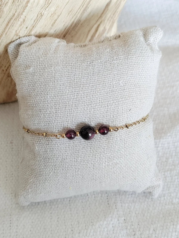 Bracelet Capricorne - Grenat