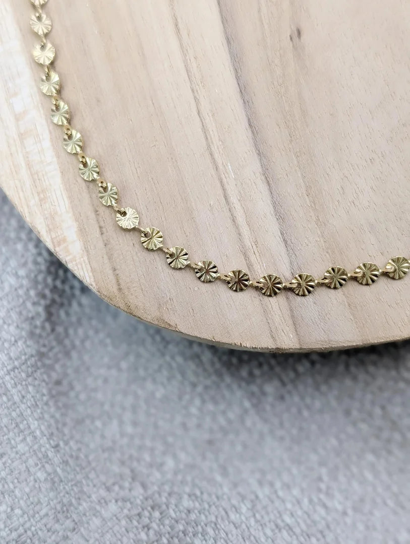 Bracelet doré bleuet