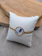 Bracelet doré bleuet