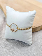 Bracelet doré coquillage