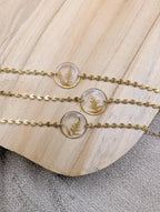 Bracelet doré fougère