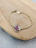 Bracelet doré géranium sauvage