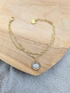 Bracelet double chaine coquillage