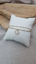Bracelet double chaine coquillage