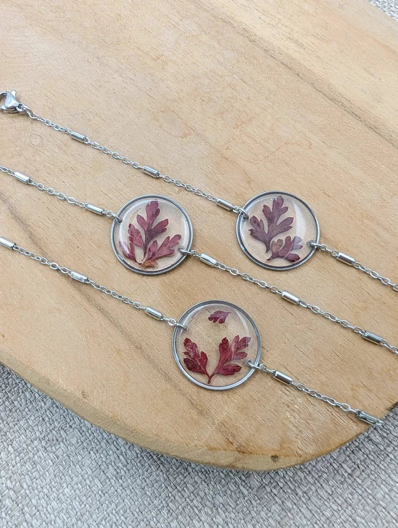 Bracelet géranium sauvage