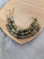 Bracelet Quintessence Grenat Vert