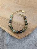 Bracelet Quintessence Grenat Vert