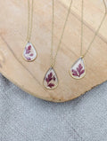 collier goutte géranium sauvage