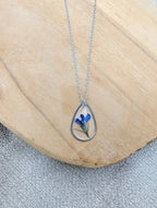 Collier goutte lobelia