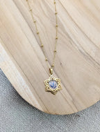 COLLIER MANDALA bleuet