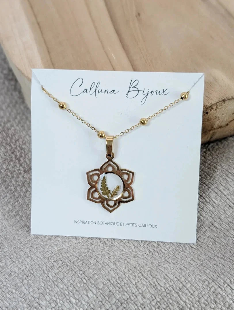 COLLIER MANDALA fougère