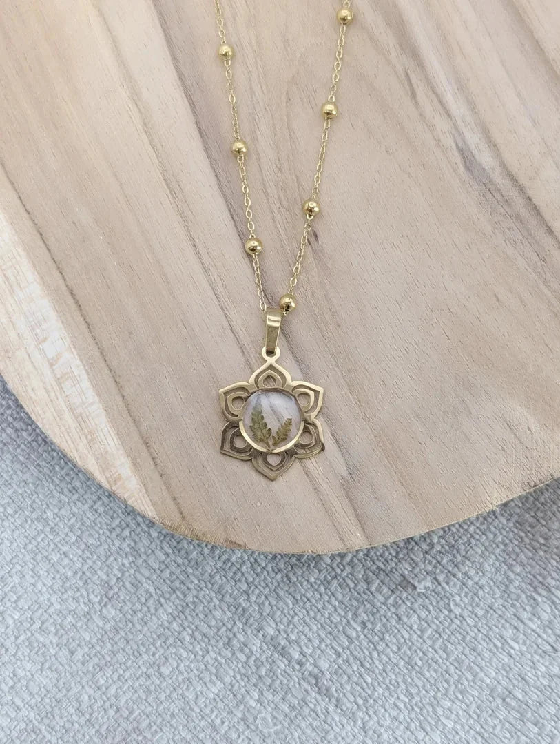 COLLIER MANDALA fougère