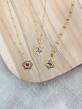 collier mandala géranium sauvage