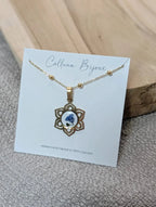 collier mandala myosotis