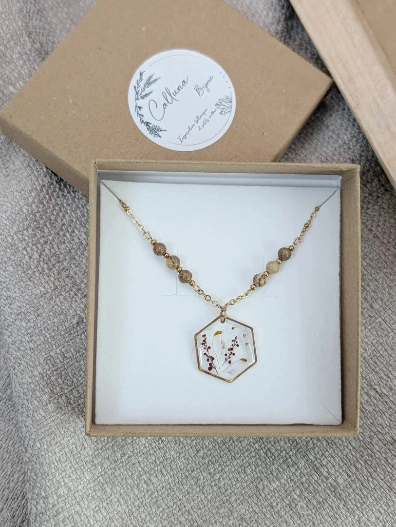 Collier pierres et petites oseilles