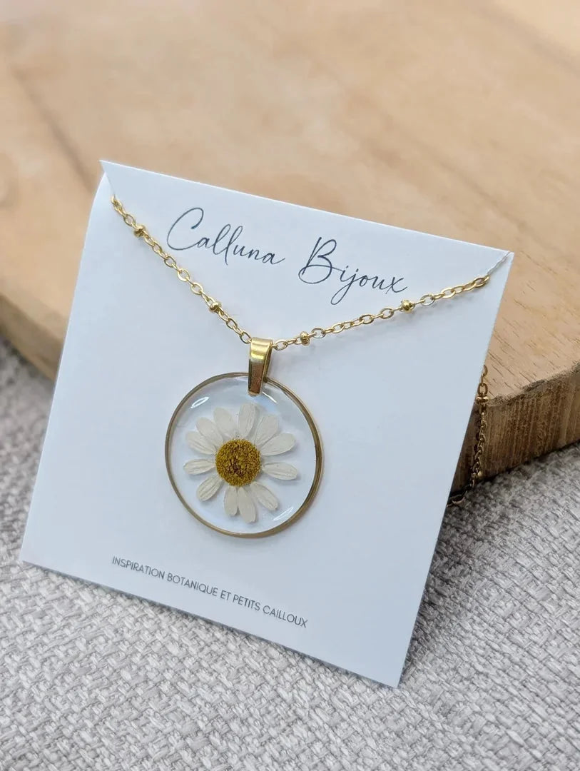 Collier rond camomille