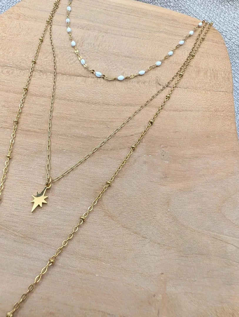 Collier triple rangs horizon